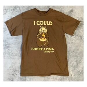 Rainforest Cafe Brown T-Shirt Gopher Pizza Graphic Size‎ M